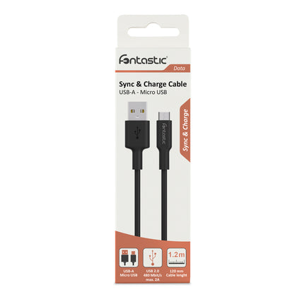 Essential Datenkabel MicroUSB 1.2m schwarz TPE, schwarz