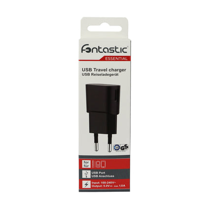 Essential Netzteil USB 1A schwarz TÜV / GS Zertifikat