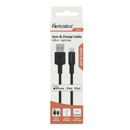 Essential Datenkabel USB-A > Lightning 1m schwarz TPE