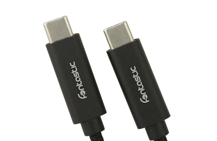 Datenkabel Elox USB Type-C > Type-C 2.0 1m schwarz Stecker Alu-Gehäuse Kabel Nylon-Ummantelung