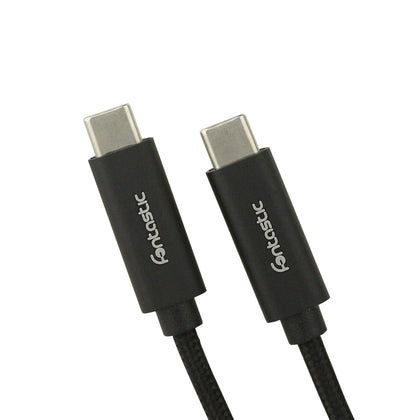 Datenkabel Elox USB Type-C > Type-C 2.0 1m schwarz Stecker Alu-Gehäuse Kabel Nylon-Ummantelung