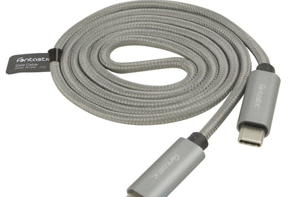 Datenkabel Elox USB Type-C > Type-C 2.0 1m Sp Grey Stecker Alu-Gehäuse Kabel Nylon-Ummantelung