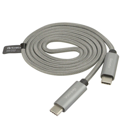 Datenkabel Elox USB Type-C > Type-C 2.0 1m Sp Grey Stecker Alu-Gehäuse Kabel Nylon-Ummantelung