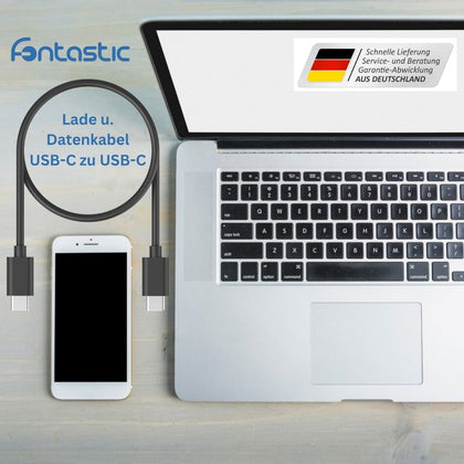 Essential Datenkabel USB 2.0 Typ-C > Typ-C 1.2m sw TPE, USB Power Delivery kompatibel