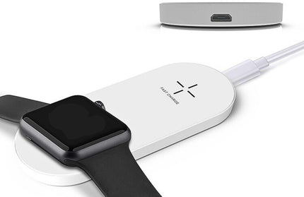 Induktive Dual-Ladestation Widu weiss Fast Charge 2, komp. Smartphone und Apple iWatch