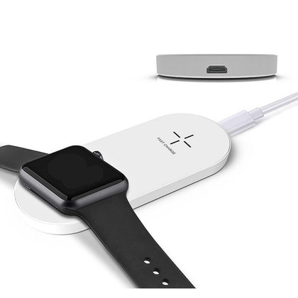 Induktive Dual-Ladestation Widu weiss Fast Charge 2, komp. Smartphone und Apple iWatch