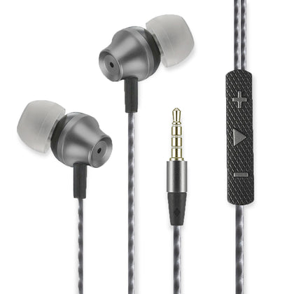 In-Ear Stereo-Headset V465 3.5mm sw/anthrazit 3-Tasten-Fernbedienung, Mic, 3-Paar Ohrpasstücke