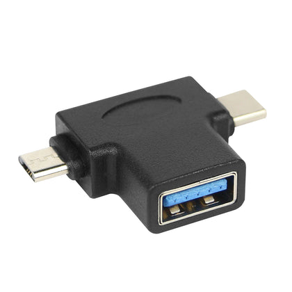 Adapter USB-A Buchse auf Micro-USB u Typ-C Stecker Multifunktionaler OTG-Adapter