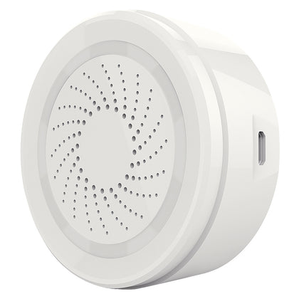 WLAN Alarm Sirene weiß, 90db, 8 Sounds, Alarm-LED komp. zu Android, iOS