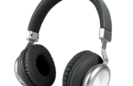 Drahtloser On-Ear Kopfhörer BaXx Schwarz/Silber BT + Line-In, Bass+, Mikrofone, Volume-Control