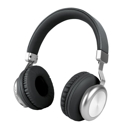 Drahtloser On-Ear Kopfhörer BaXx Schwarz/Silber BT + Line-In, Bass+, Mikrofone, Volume-Control