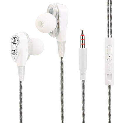 In-Ear Headset Duett, 2 hochauflösende Treiber ws 3-Tasten-Fernbedienung, Mic, 3-Paar Ohrpasstücke