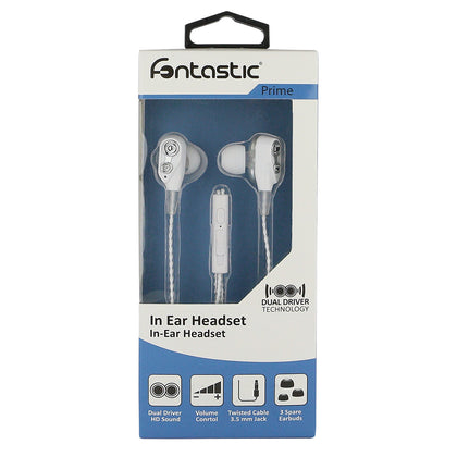 In-Ear Headset Duett, 2 hochauflösende Treiber ws 3-Tasten-Fernbedienung, Mic, 3-Paar Ohrpasstücke