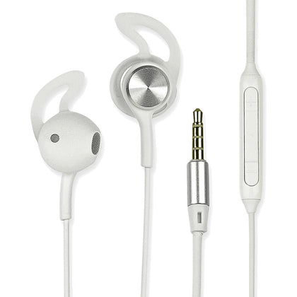 Essential In-Ear Stereo-Headset V4 ws/silber 3-Tasten-Fernbedienung,Mikrofon,Ergonomische Form