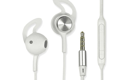 Essential In-Ear Stereo-Headset V4 ws/silber 3-Tasten-Fernbedienung,Mikrofon,Ergonomische Form