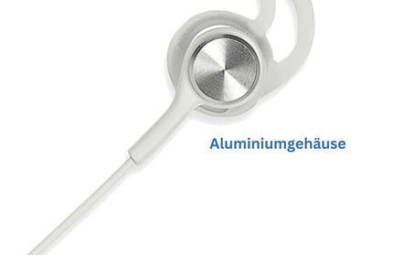 Essential In-Ear Stereo-Headset V4 ws/silber 3-Tasten-Fernbedienung,Mikrofon,Ergonomische Form