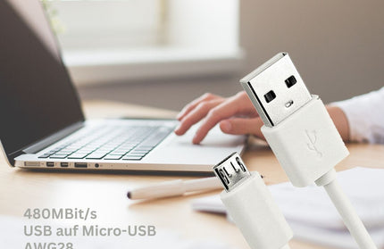 Essential Datenkabel USB 2.0 A > Typ-C 1m weiß 