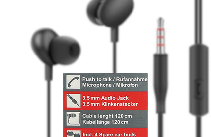 Essential In-Ear Stereo-Headset Beans Rufannahme-Taste, Mikrofon, Soft Black