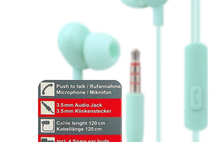 Essential In-Ear Stereo-Headset Beans Rufannahme-Taste, Mikrofon, Light Mint