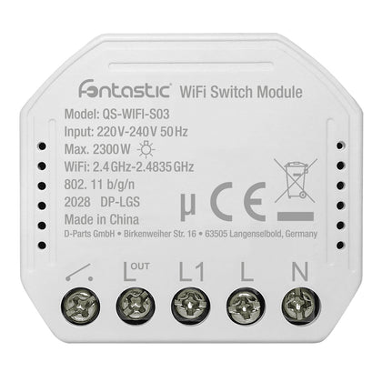 WLAN Unterputz-Schalter für Schalter & Steckdosen komp. zu Android,iOS,Alexa,Google Assistant