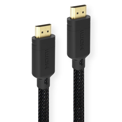 Essential HDMI 2.0 Kabel A <> A, Ethernet, 3D, 1m 4k und ARC, Nylonkabel, Vergoldete Stecker, sw