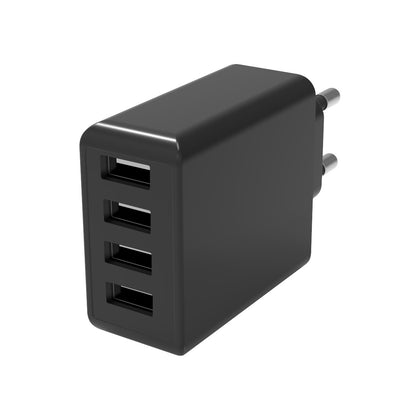 Netzteil Quad Plus 4x USB-A 4.8A / 24Watt schwarz mit integriertem Smart IC