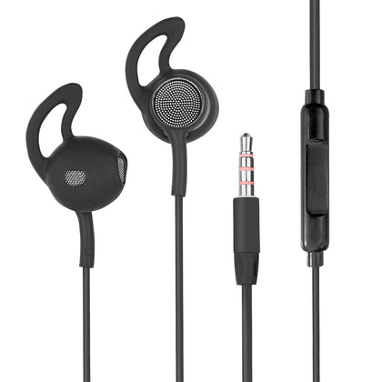 Stereo Headset L180 mit Extra Langem Kabel schwarz Kabellänge 1,8M, 3,5MM, Rufannahme-Taste, Mikrofon