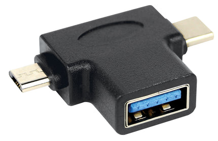 Adapter USB-A Buchse auf Micro-USB u Typ-C Stecker Multifunktionaler OTG-Adapter