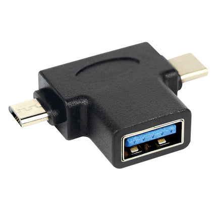 Adapter USB-A Buchse auf Micro-USB u Typ-C Stecker Multifunktionaler OTG-Adapter