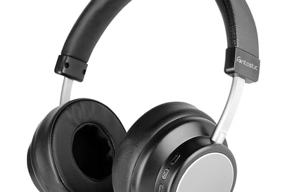 Drahtloser On-Ear Kopfhörer Xtaz Schwarz/Grau BT + Line-In, Bass+, Mikrofone, Volume-Control