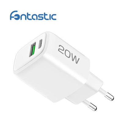 Netzteil Ovin, USB-A FC3 + Typ-C PD20W weiß Power Delivery, Fast Charge 3, TÜV / GS-Zertifikat