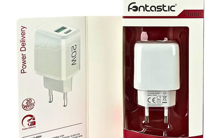 Netzteil Ovin, USB-A FC3 + Typ-C PD20W weiß Power Delivery, Fast Charge 3, TÜV / GS-Zertifikat