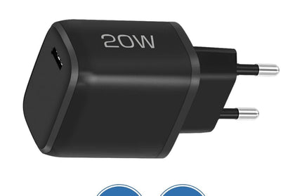 Netzteil Nivo USB Typ-C PD 20W schwarz Power Delivery, TÜV / GS Zertifikat