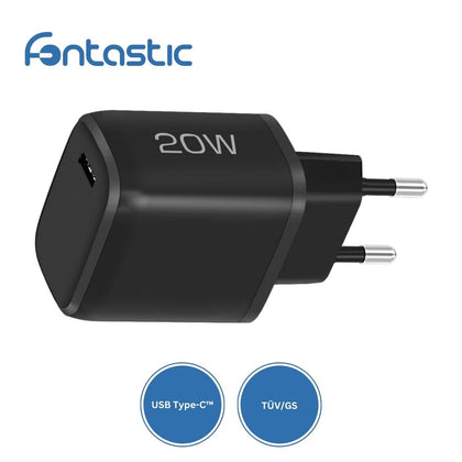 Netzteil Nivo USB Typ-C PD 20W schwarz Power Delivery, TÜV / GS Zertifikat