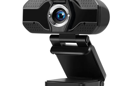 Webcam 1080P Full HD mit eingebautem Mikrofon 2K, USB-A Plug & Play, Objektivabdeckung, schwarz