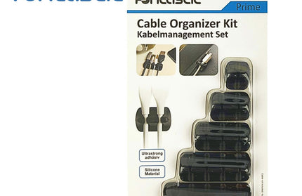 5-Teiliges Selbstklebendes Kabelmanagement Set sw 1 bis 5 Steckplatzhalter, Kabeldurchmesser 2-7MM