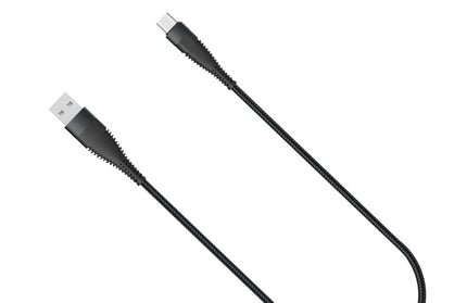 Datenkabel Elox USB-A>Micro-USB 0,5m schwarz Stecker Alu-Gehäuse, Kabel Nylon-Ummantelung