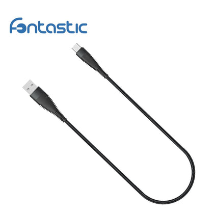 Datenkabel Elox USB-A>Micro-USB 0,5m schwarz Stecker Alu-Gehäuse, Kabel Nylon-Ummantelung