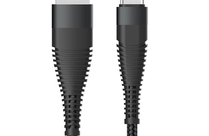 Datenkabel Elox USB-A>USB Typ-C 0,5m schwarz Stecker Alu-Gehäuse, Kabel Nylon-Ummantelung