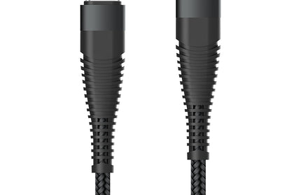 Datenkabel Elox USB-A>USB Typ-C 2,5m schwarz Stecker Alu-Gehäuse, Kabel Nylon-Ummantelung