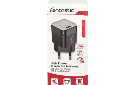 Netzteil GaNto30 USB Typ-C PD 30W schwarz Power Delivery, kompaktes Design