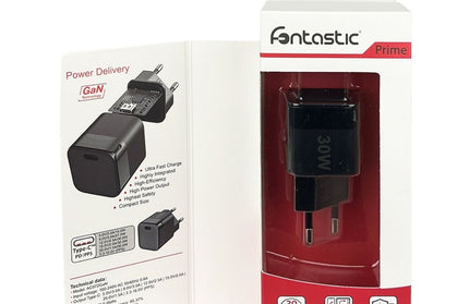 Netzteil GaNto30 USB Typ-C PD 30W schwarz Power Delivery, kompaktes Design