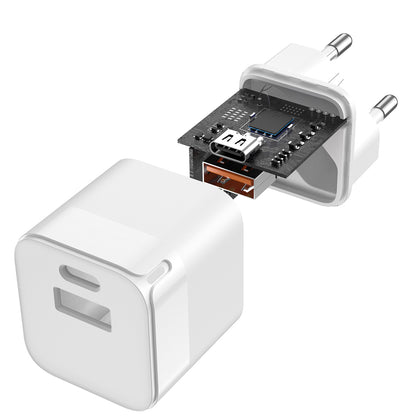 Netzteil GaNto30 Type-C PD + USB-A FC GaN 30W Power Delivery, Fast Charge 3, max.3A, weiß