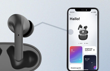 TWS In-Ear Kopfhörer Shagi+ mit ANC, APP Steuerung komp. kabelloses Laden, verschiedene Audio-Modi sw