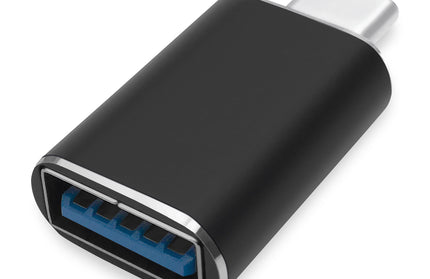 Adapter USB-A auf Type-C, schwarz USB 3.2 Gen1 5GB/s, schnellladefähig, Alu-Gehäuse