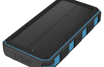 Solar Power Bank Xora20Q mit Wireless Charger sw 20000 mAh, FC, LED Licht, 2 x USB-A, 1 x Typ-C