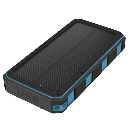 Solar Power Bank Xora20Q mit Wireless Charger sw 20000 mAh, FC, LED Licht, 2 x USB-A, 1 x Typ-C