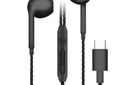 In-Ear USB Typ-C Stereo-Headset C12-LR schwarz Lautstärkeregelung, Mic, eingebauter Smart IC 1.2M