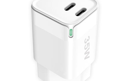 Netzteil GaNto35 2 x USB Type-C 35W weiß mit Dynamic Power Distribution, Max. 3A