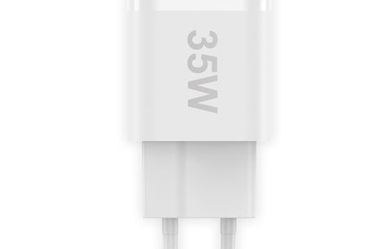 Netzteil GaNto35 2 x USB Type-C 35W weiß mit Dynamic Power Distribution, Max. 3A